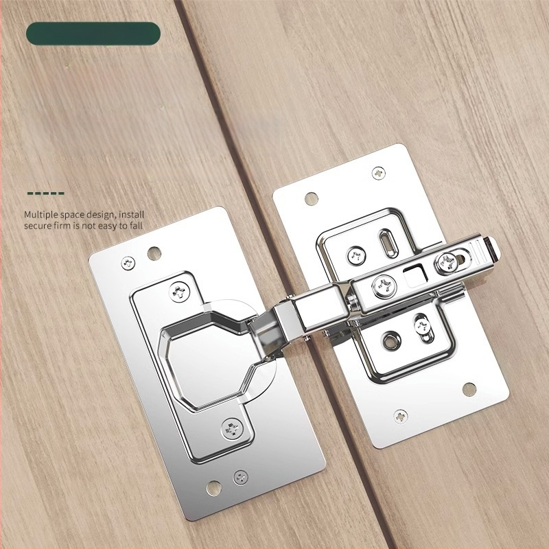 4-dielna nerezová oceľová platňa na opravu a zosilnenie pántov skriňových dvierok