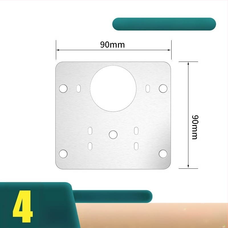 4-dielna nerezová oceľová platňa na opravu a zosilnenie pántov skriňových dvierok