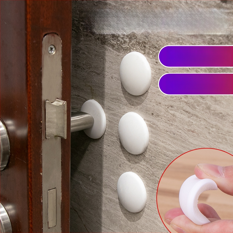 Silikónové tlmiče dverí (10 ks) – lepiace uchytenie, ochrana stien a kľučiek, odolné voči opotrebeniu, korózii a vysokým teplotám