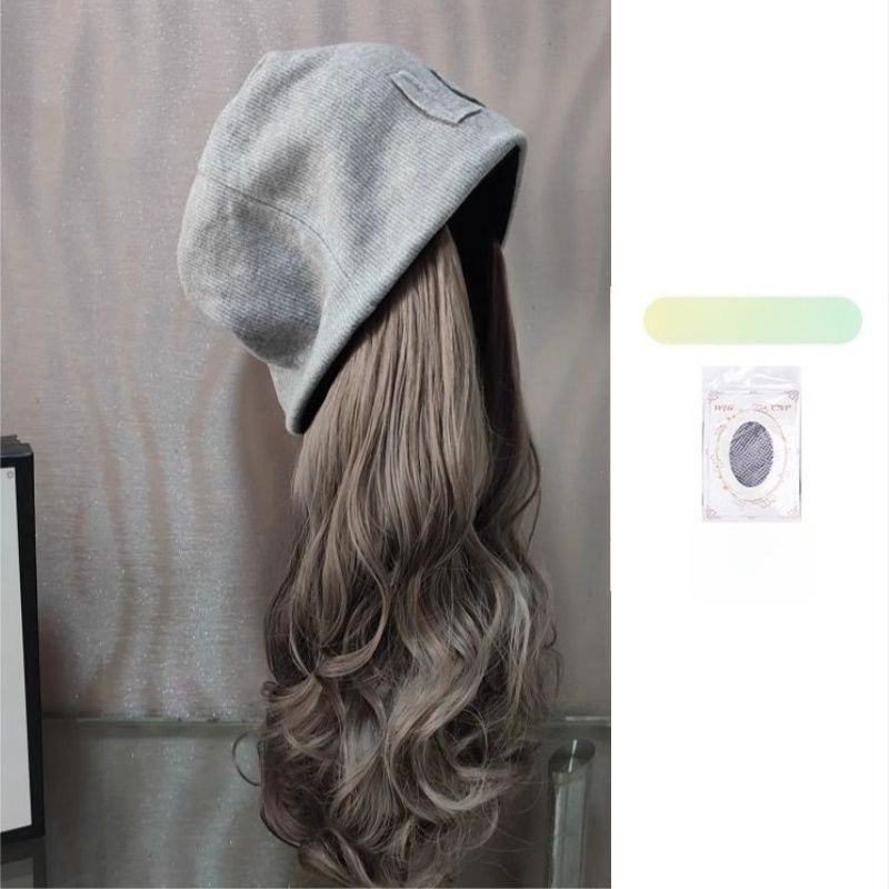 Parūka Stacked Hat Aoki sievietēm, Proteīna zīda materiāls, garas cirtas, dabisks stils