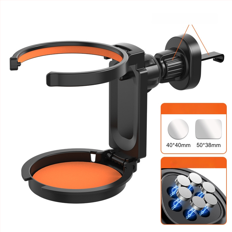 Auto kokkuvolditav joogitoe hoidik õhuavade jaoks magnetfunktsiooniga | Materjal: ABS + magnet | Mudel Y-918 | Ühilduv õhuavadega