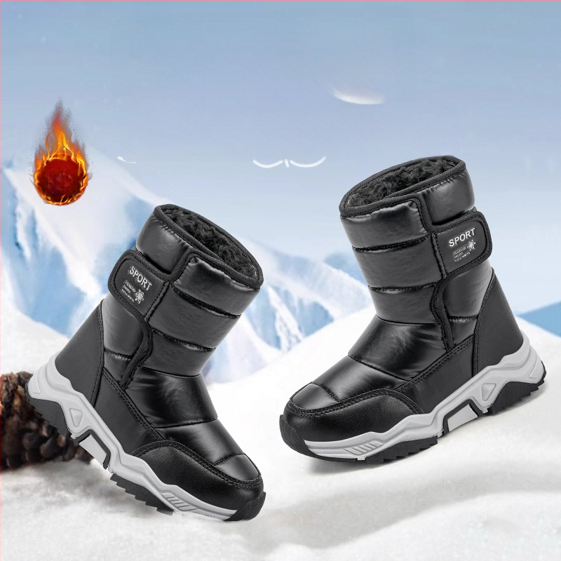 Unisex členkové čižmy – vrchný materiál mikrovlákno a nepremokavá látka, voľný štýl, pre deti 4–16 rokov