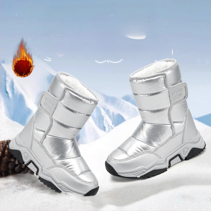 Unisex členkové čižmy – vrchný materiál mikrovlákno a nepremokavá látka, voľný štýl, pre deti 4–16 rokov