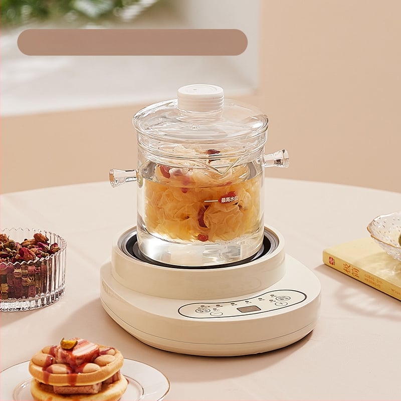 Health Pot XF-200 — kapacita 1–1,5 L, výkon 600 W, 220 V, telo z borosilikátového skla