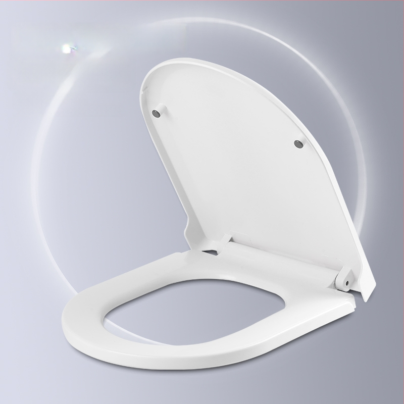 Kryt na WC, zosilnený, odolný voči prasknutiu, pomalé zatváranie, tvaru U alebo V, PP materiál, nastaviteľná vzdialenosť otvorov 13–17 mm.