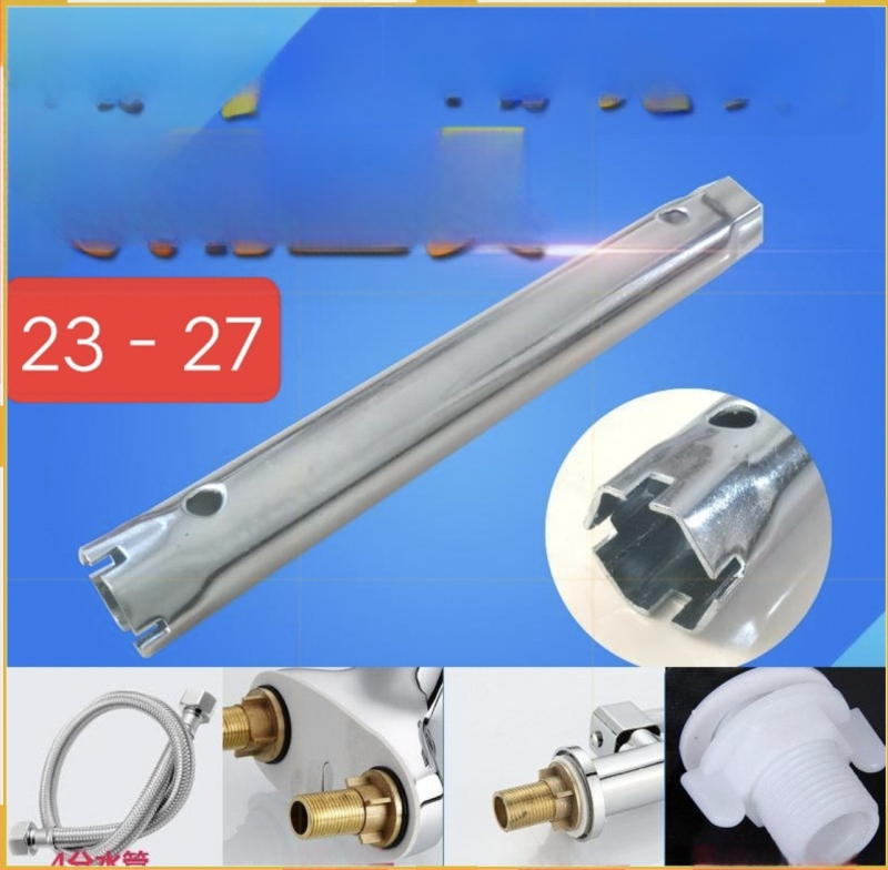 Socket ključ za montažu poklopca WC-a, dvostrani, od ugljičnog čelika, metrički sustav