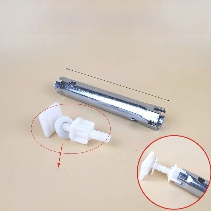 Socket ključ za montažu poklopca WC-a, dvostrani, od ugljičnog čelika, metrički sustav