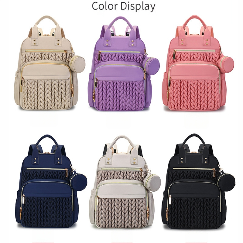 Majčinski ruksak od najlona, euro-američki retro stil, ultralagan, sklopiv, kaiš s zračnim jastučićem (9018)