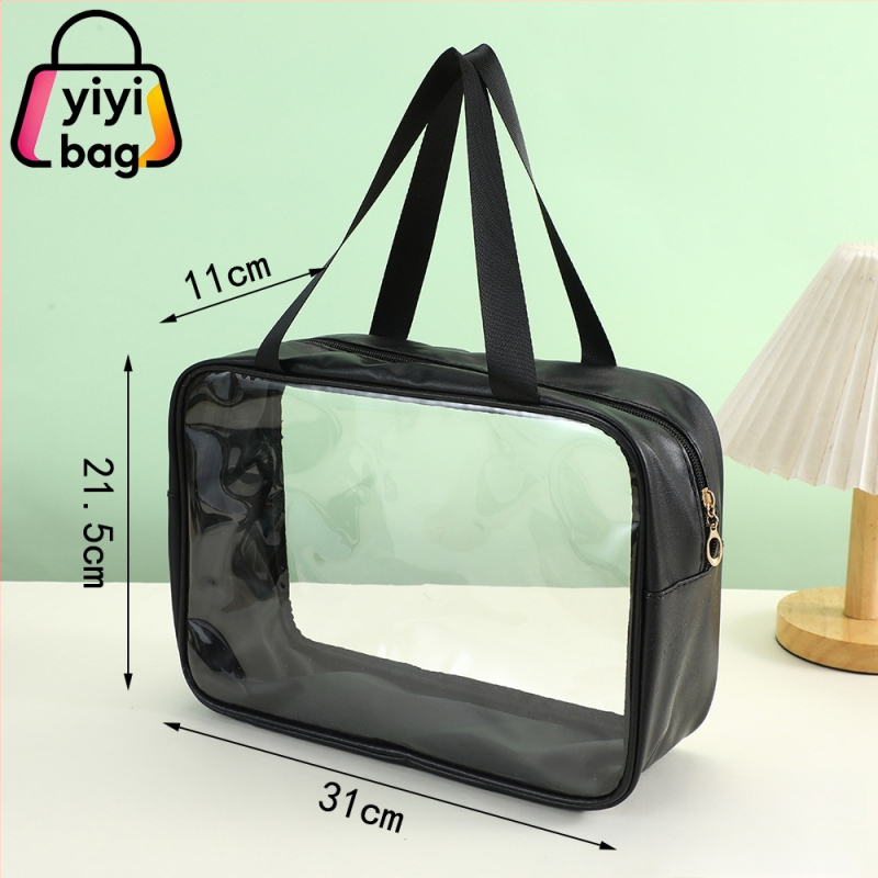 Make-up taška s veľkou kapacitou 20–35L, PU vonkajší materiál a PU podšívka, vodotesná a prenosná, zatváranie na zips, skrytá kapsa so zipsom, vnútorná kapsa na mince, trojrozmerná vonkajšia kapsa, mestský minimalistický štýl