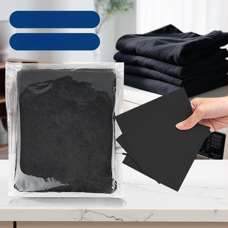 Listy na zčiernenie odevov – Papier na farbenie čiernych odevov, Obnova, Čistá hmotnosť 1–1,5 kg/L, Hromadné balenie