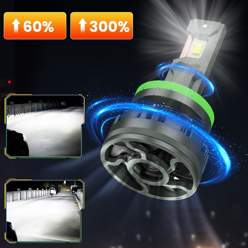 LED автомобилен фар за кола с двойна медна тръба, 100W, чип 3570, IP68, 9-36V, 7000 lm, алуминиев корпус, живот 50000 ч