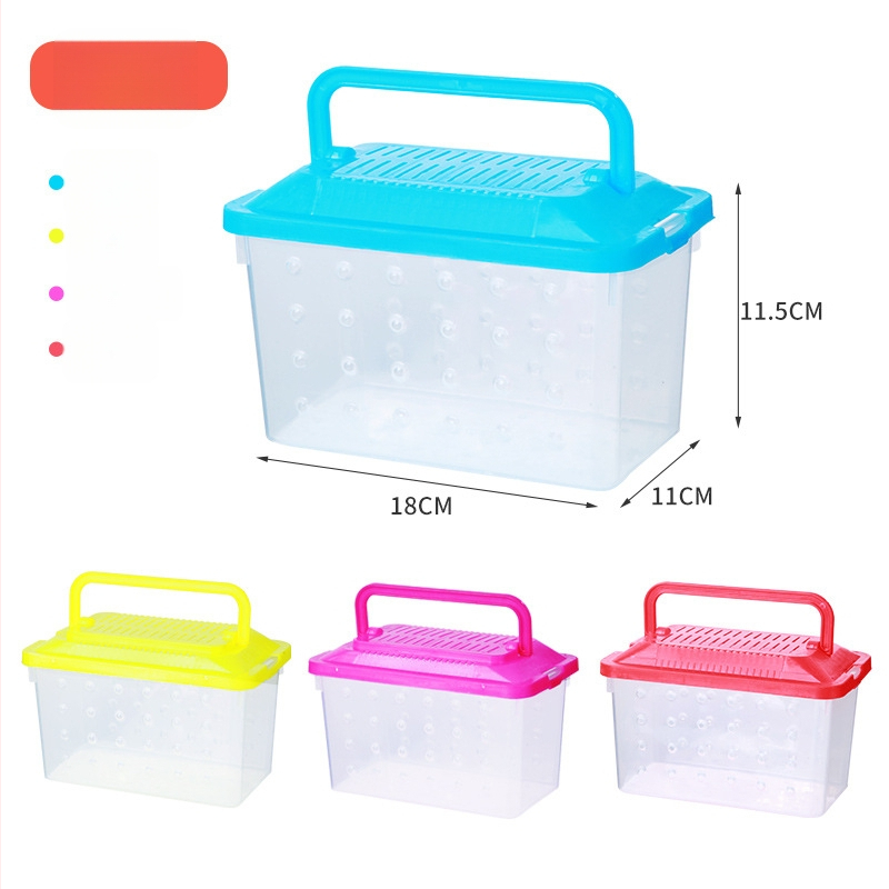 Priehľadná transportná krabička pre škrečky — odolný plast, značka Ha whale bear, určené pre domáce zvieratá