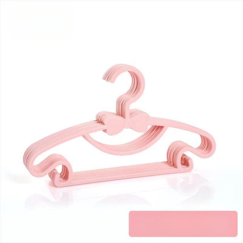 Plastová detská vešiak na oblečenie s držiakom na nohavice a kravaty, 100% nový plast, uvedené na trh v roku 2024, balenie 10 kusov