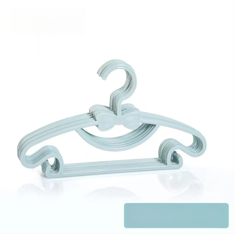 Plastová detská vešiak na oblečenie s držiakom na nohavice a kravaty, 100% nový plast, uvedené na trh v roku 2024, balenie 10 kusov