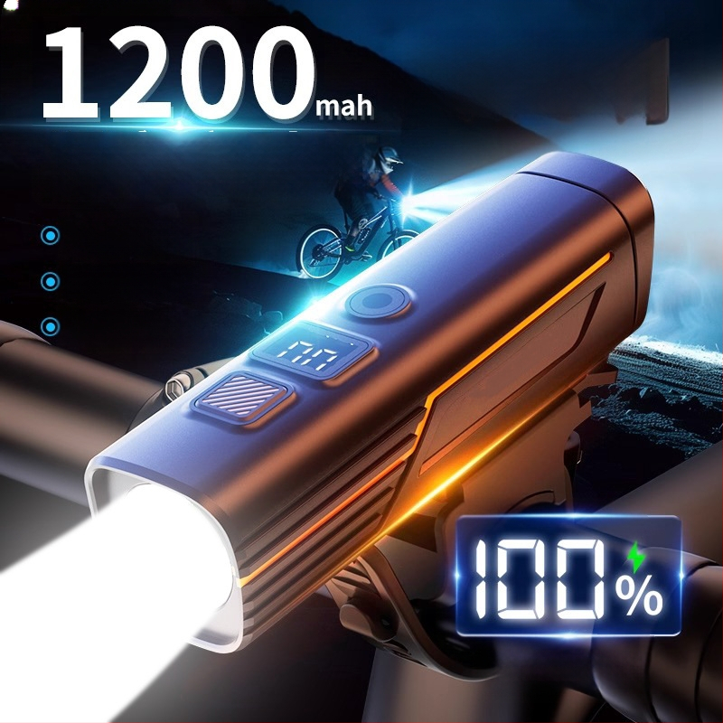 Jalgrattavalgustite komplekt: eesvalgus tugeva võimsusega öiseks sõitmiseks, taga tuli, USB-C, 1200mAh, kiire vabastamine, mudel F998M6TH968S9M