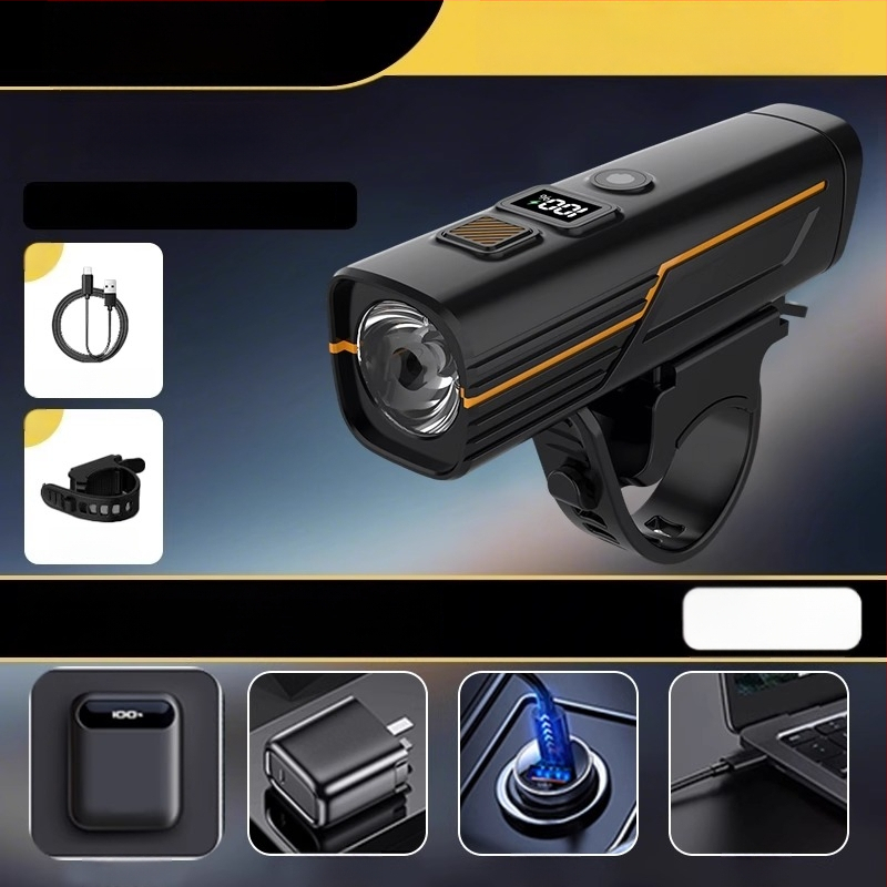 Jalgrattavalgustite komplekt: eesvalgus tugeva võimsusega öiseks sõitmiseks, taga tuli, USB-C, 1200mAh, kiire vabastamine, mudel F998M6TH968S9M