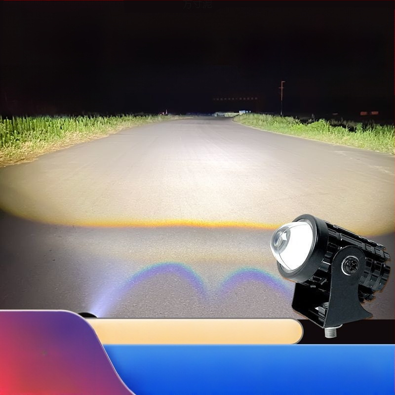 LED vysokovýkonný reflektor na motocykel, univerzálny 12V-80V, diaľkové/blízke svetlo