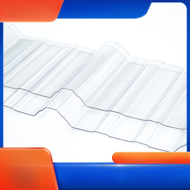 Priehľadné PC strešné dosky na osvetlenie, typ 760/840, hrúbka 1–2,5 mm, vlnené PC panely odolné voči poveternostným vplyvom