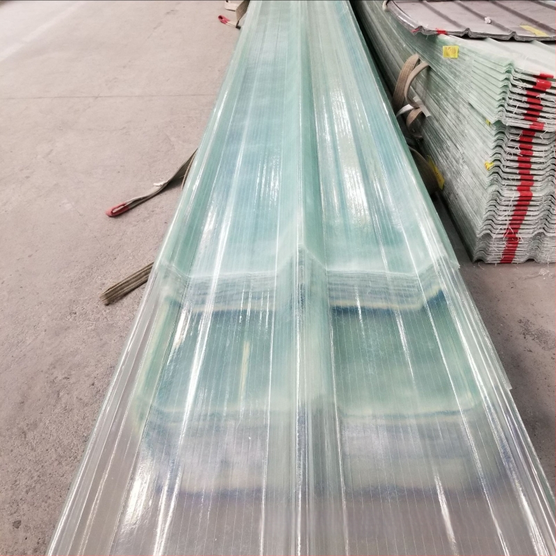 FRP skylight panel pre strechu – priehľadný plast, odolný voči požiaru, FRP konštrukcia