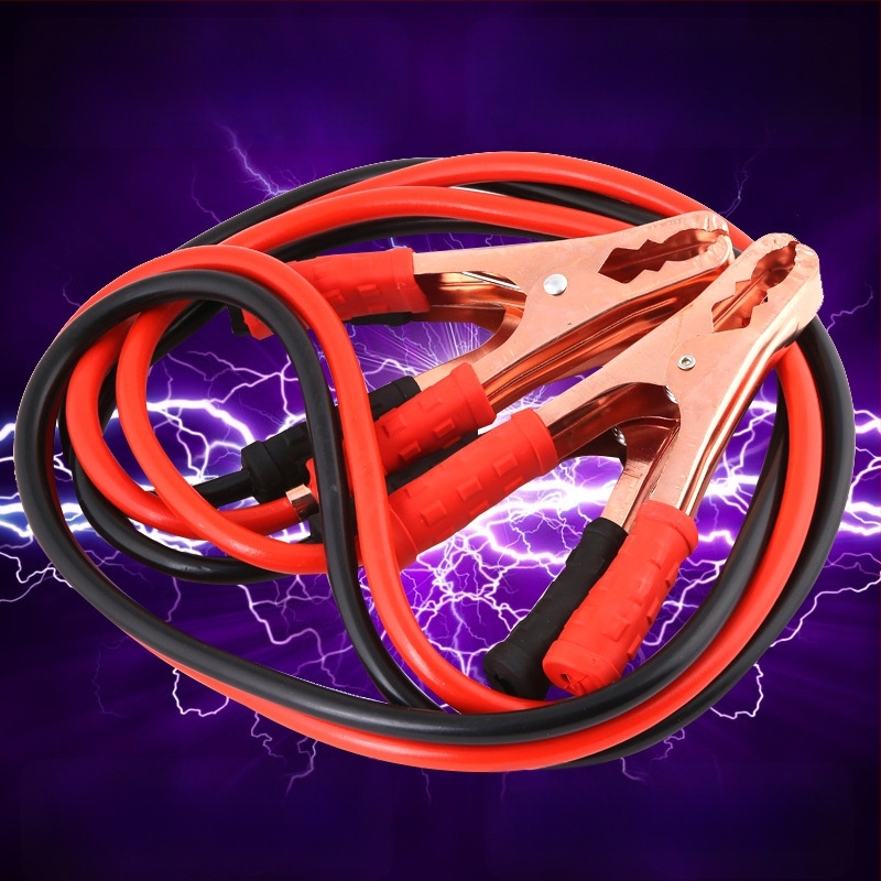 Automobilio akumuliatoriaus užvedimo kabelis su gryno vario klipais, Fire Line, 1500A, stori laidininkai