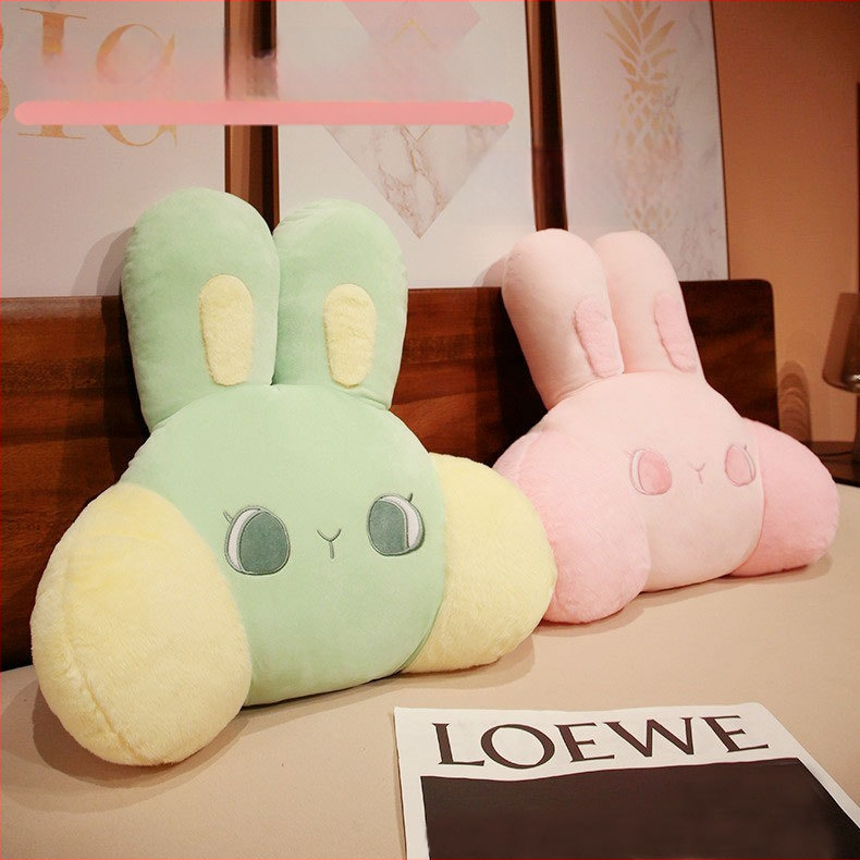 Jaapani stiilis lumbos-padja jänese motiiviga; polüestrist kate ja kiudtäidis; sobib diivanile, magamistuppa, raamatukogusse, üliõpilaskorterisse, kontorisse ja autosse