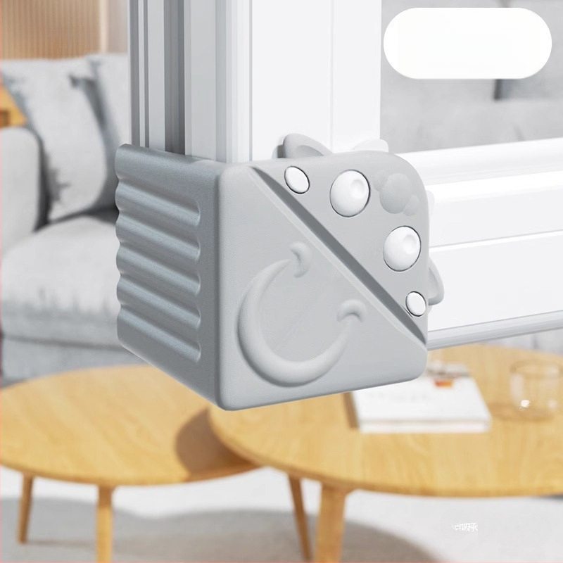 Okrajové ochranné prvky z hliníkovej zliatiny pre okná, vnútorné otváracie okná, sada s mäkkým silikónovým mostíkom, pravouhlý uhol