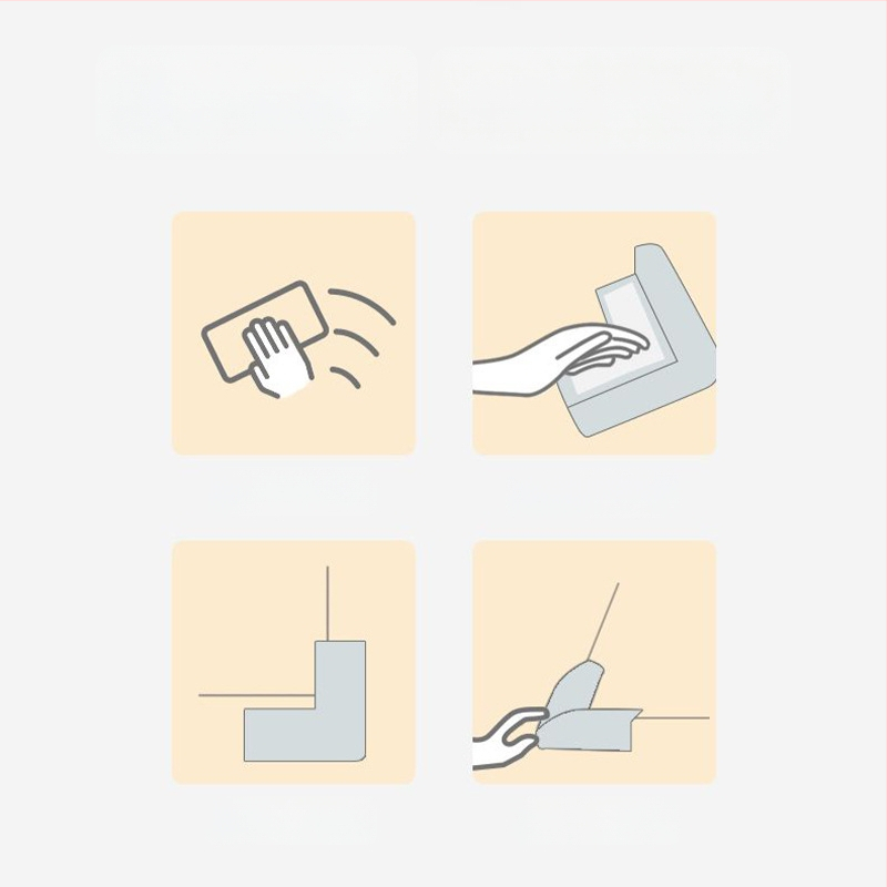 Detský ochranný roh stola - Pravý uhol, 200 ks, Bez značky, Bez dovozu