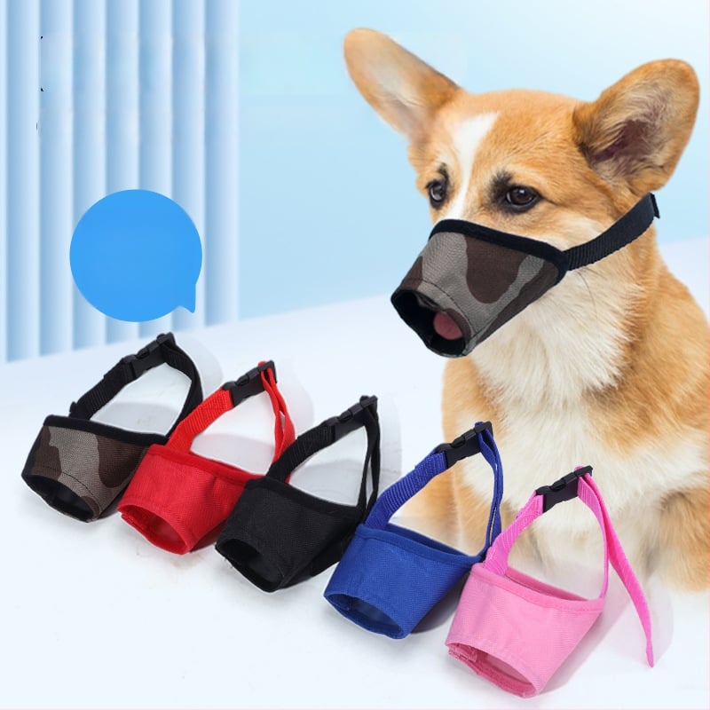 Muzzle pre psy, nastaviteľný, dýchajúci Oxford materiál, anti hrýz, anti olizovanie, zabraňuje jedenie