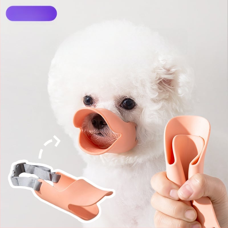 Mäkký silikónový psí náhubok – nastaviteľný, proti štekania, proti hryzeniu