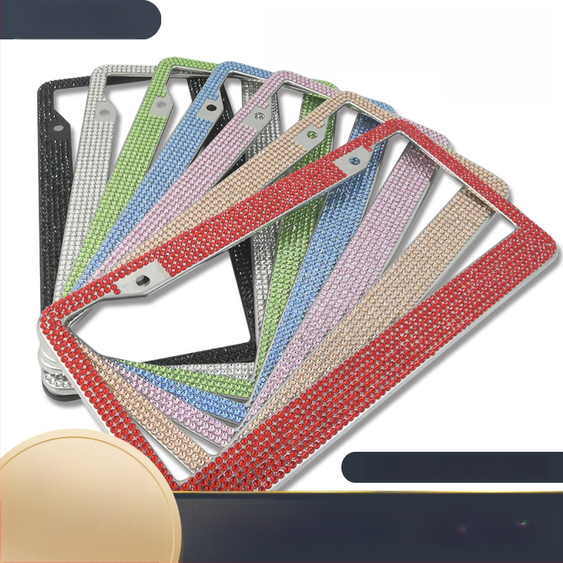 CHONGTENG Americký štýl rámu poznávacej značky s diamantovou vsadkou z nehrdzavejúcej ocele