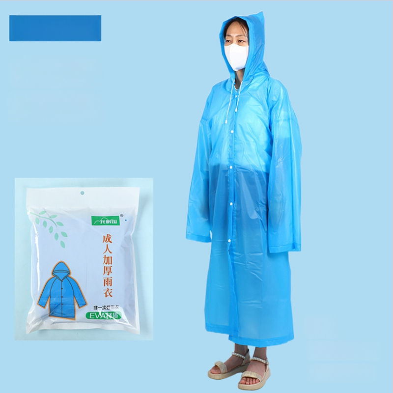 EVA lietaus pončas suaugusiems, vieno gabalo dizainas, lengvas, įprastas storis, žygiams ir kelionėms