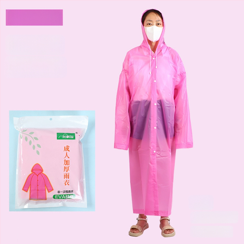 EVA lietaus pončas suaugusiems, vieno gabalo dizainas, lengvas, įprastas storis, žygiams ir kelionėms