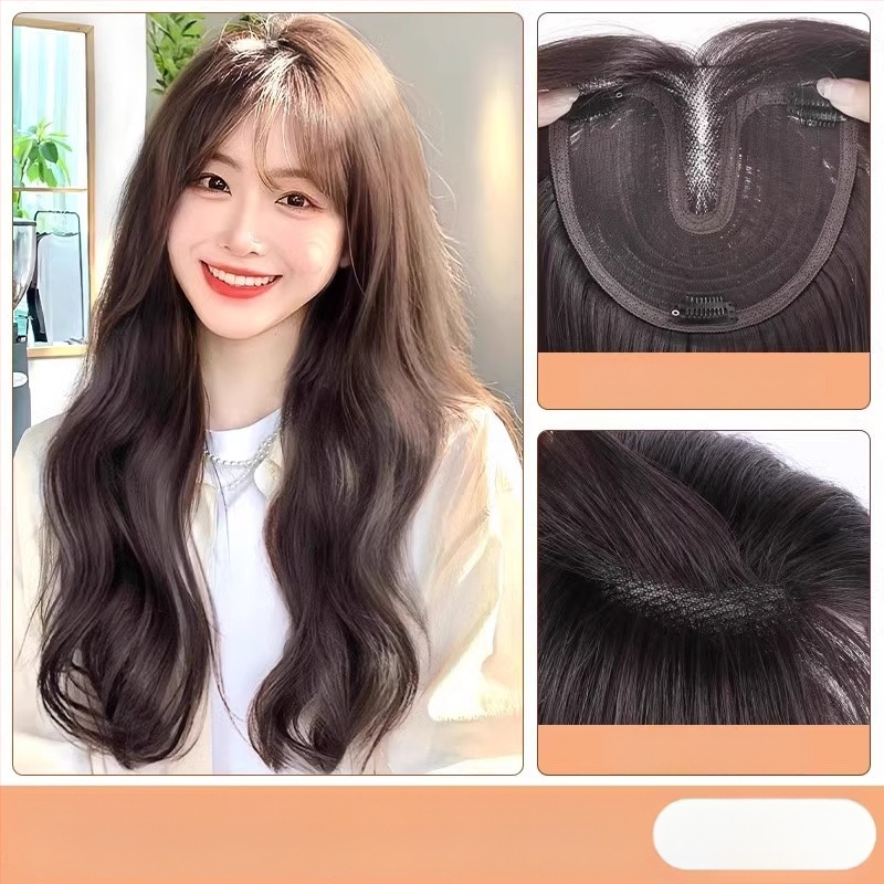 Dámska parochňa – ľahko zvlnené vodné vlny, objem v hornej časti, kučeravé vlasy, vysokoteplotná hodvábna vlákna, mechanické spracovanie, možné farbiť