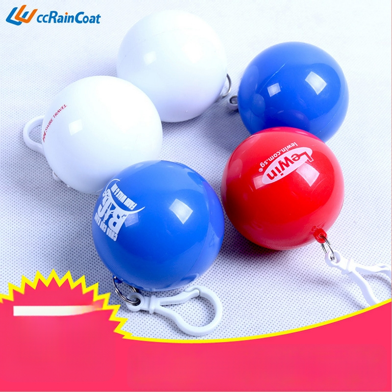 Jednorazový dážďový plášť pre dospelých z PE, guľovitý tvar, ABS+PE materiál, prenosný dizajn