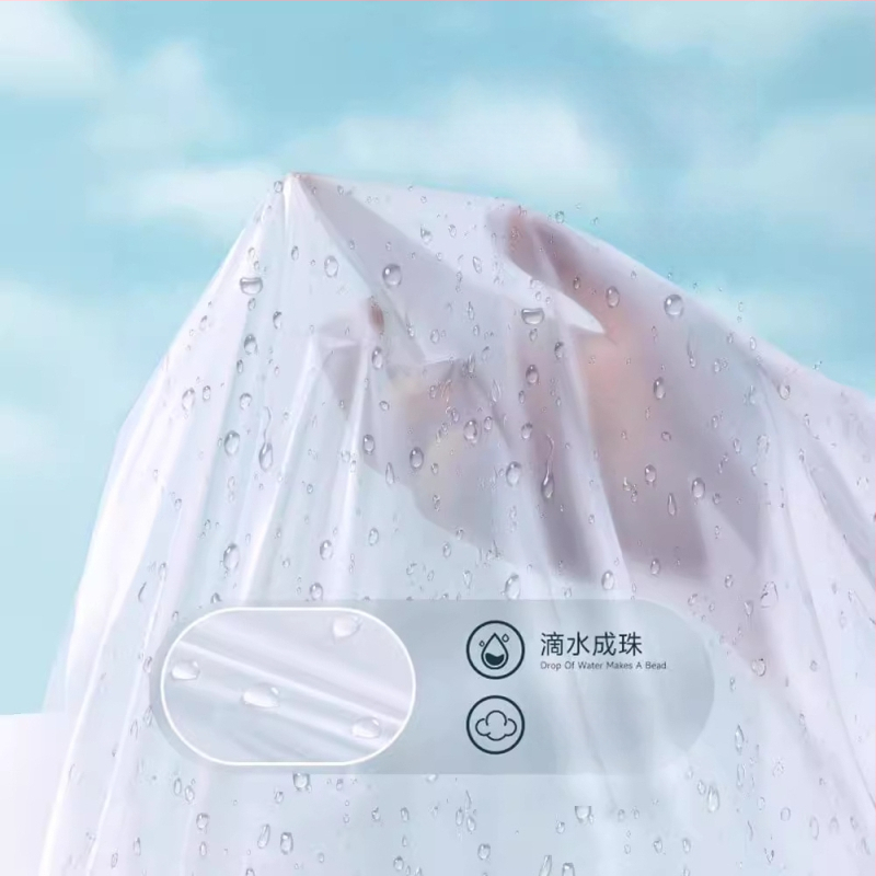 Turistické pončo z PE - celé telo, dlhé, pre dospelých, jednorazové