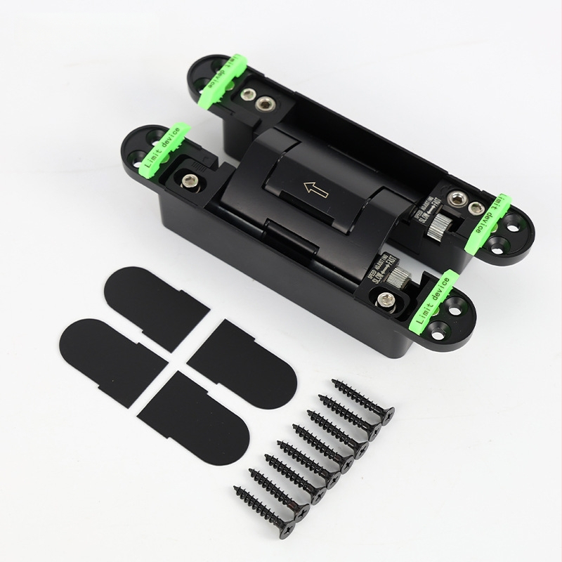 Hydraulický skrytý dverový pánt, nastaviteľný; model RHH-80, materiál zliatina zinku, povrchová úprava elektroplatovanie, nosnosť 90 kg, značka Lelon