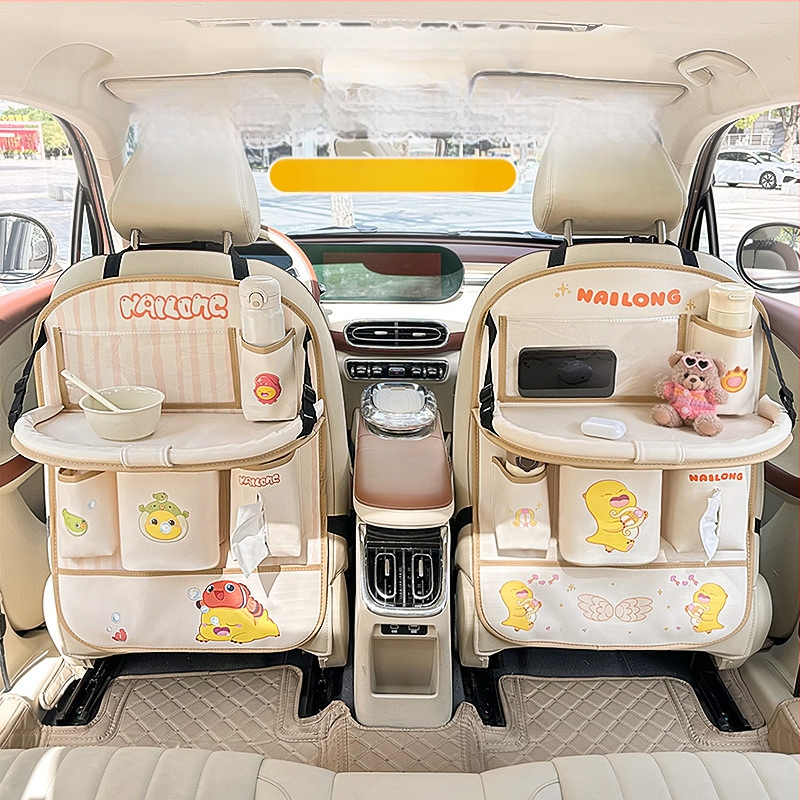 Zložiteľný stolík pre zadné sedadlo auta, inštalácia s zapínaním, univerzálna kompatibilita, Blue Rain