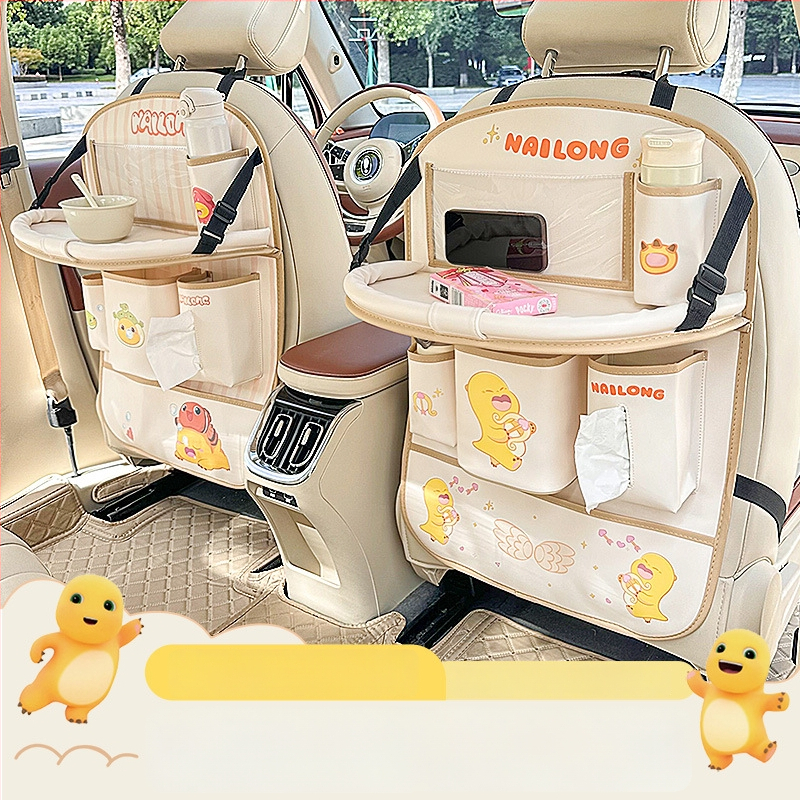 Zložiteľný stolík pre zadné sedadlo auta, inštalácia s zapínaním, univerzálna kompatibilita, Blue Rain