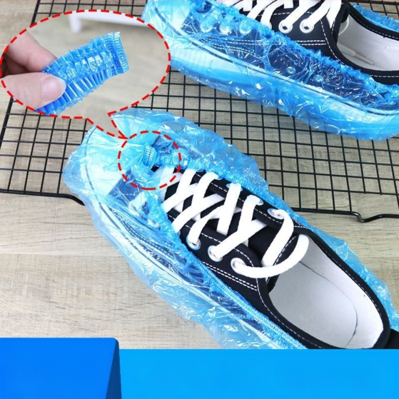 Jednorazové návleky na topánky, PE polyetylén, hrúbka 0.6-0.7, nebiologicky rozložiteľné, 4-ročná trvanlivosť