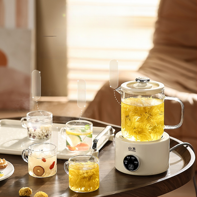 Sklenená čajová kanvica pre zdravie pre domáce a kancelárske použitie, proti preschnutiu, 1 L, 360 W, 220 V