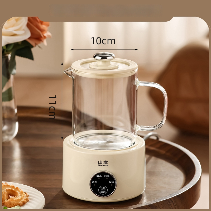 Sklenená čajová kanvica pre zdravie pre domáce a kancelárske použitie, proti preschnutiu, 1 L, 360 W, 220 V