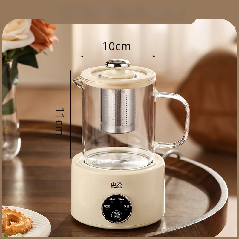 Sklenená čajová kanvica pre zdravie pre domáce a kancelárske použitie, proti preschnutiu, 1 L, 360 W, 220 V