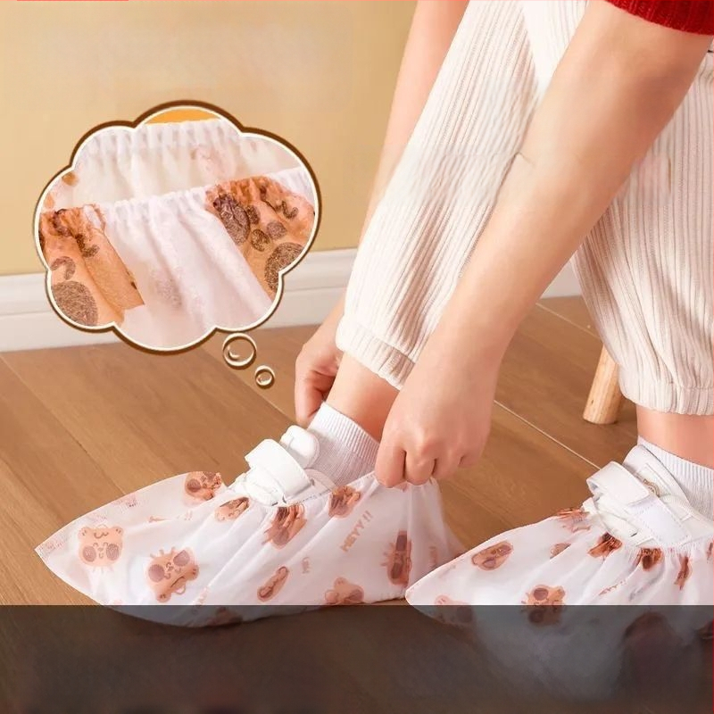 Jednorázové návleky na topánky s karikatúrnym vzorom, z netkaného materiálu, 50 kusov, biologicky rozložiteľné, možnosť personalizácie potlače