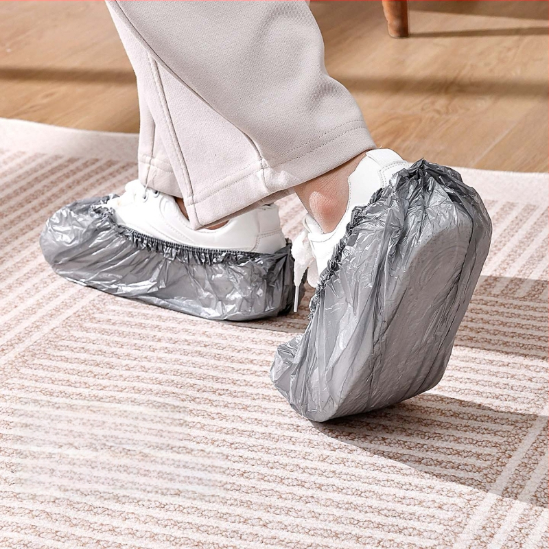 Jednorázové návleky na topánky, hrubšie, odolné voči opotrebeniu, PE materiál, 120 ks v balení