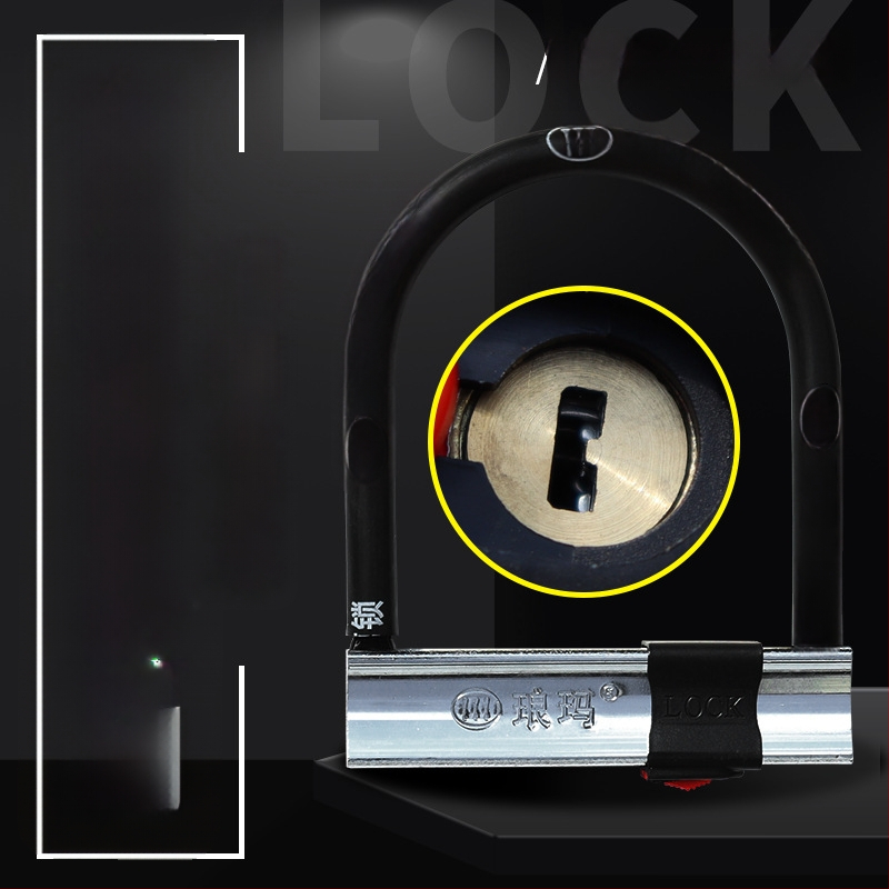 Langma915 Zámok tvaru U pre motocykle a elektrické bicykle, zliatinová oceľ a meď, 1,05 kg, vhodný pre motocykle, elektrické bicykle, trojkolesové vozidlá, elektrické skútre a bicykle