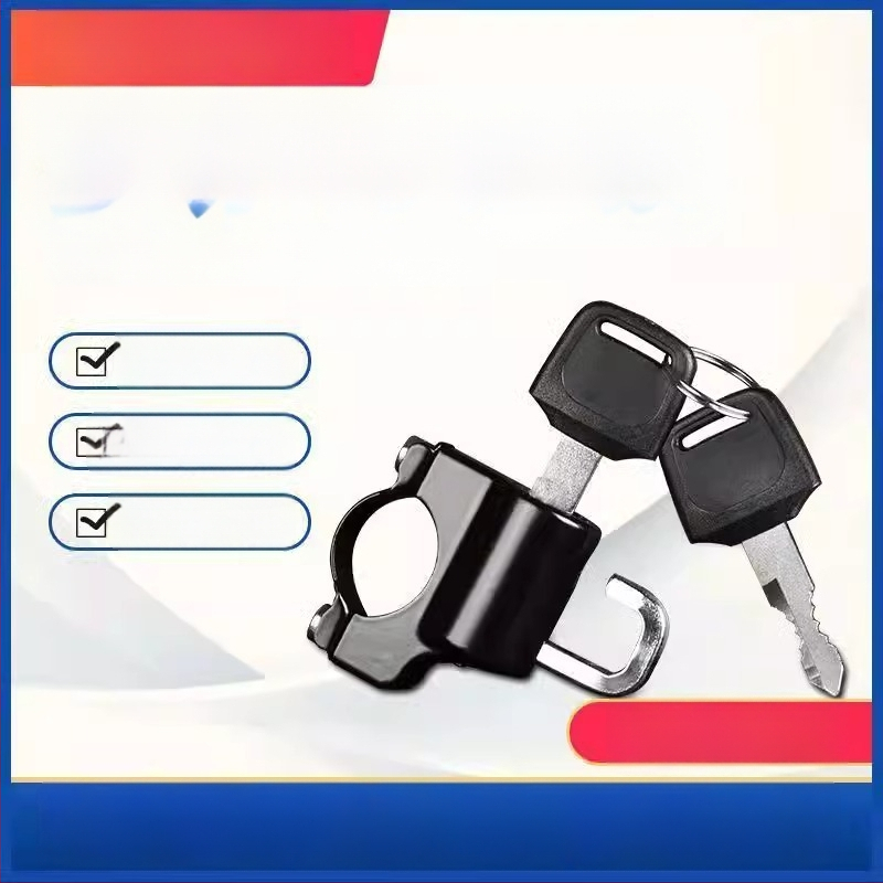 Kiiverluk mootorratta ja jalgratta kiivri jaoks, Shengwang universaalne mudel, metallist vargusvastane lukk, sobib ümmargustele torudele