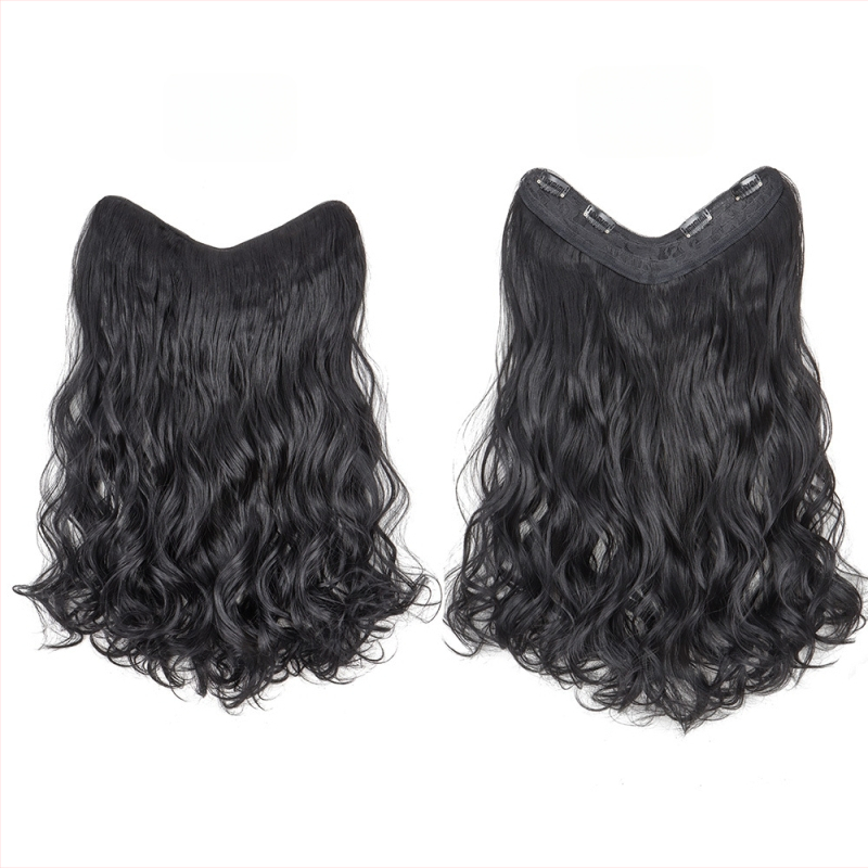 Parochňa vo V tvare pre ženy, dlhé kučeravé vlasy s veľkými vlnami, parochňa z jedného kusa, model 4VC