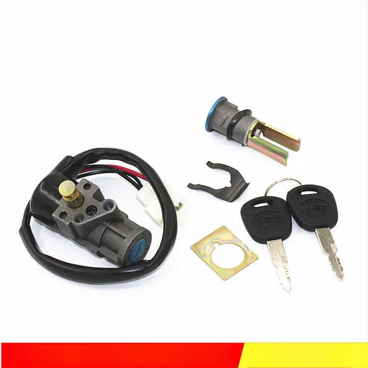 DY100 sada zámkov na motorku, jazýček zámku zo zinkovej zliatiny, dlhý štýl, ochrana