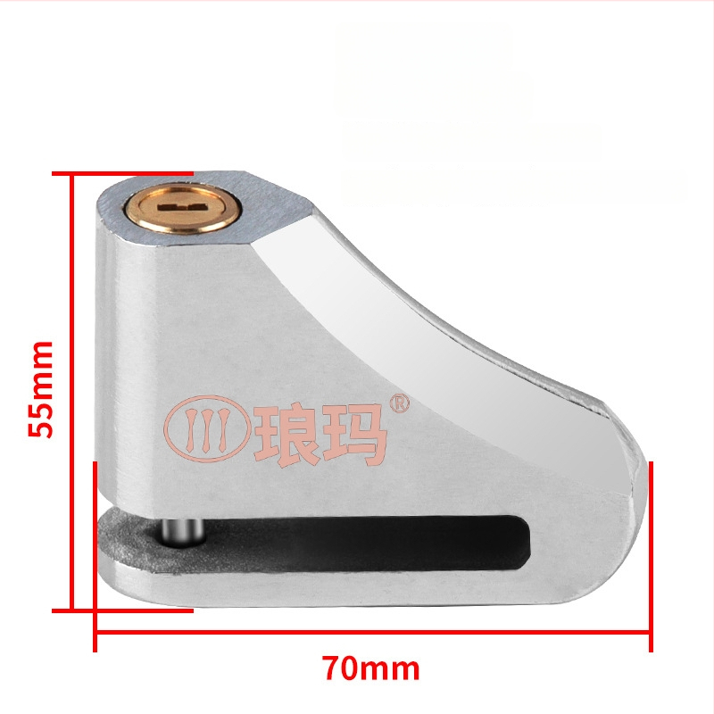 Zámok na kotúčovú brzdu pre elektrické bicykle a motocykle, model 685, zliatinová oceľ, Langma, hmotnosť 300 g
