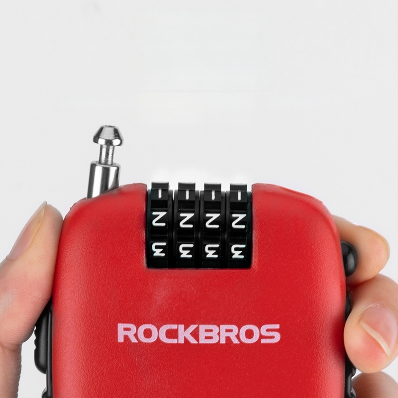 Kodu zādzības aizslēga motocikla ķiverei — pārnēsājams ABS + kabelis (Materiāls: ABS + kabelis; Zīmols: ROCKBROS; Piemēro: motocikla ķivere, bērnu rati, bagāža, kalnu velosipēds)